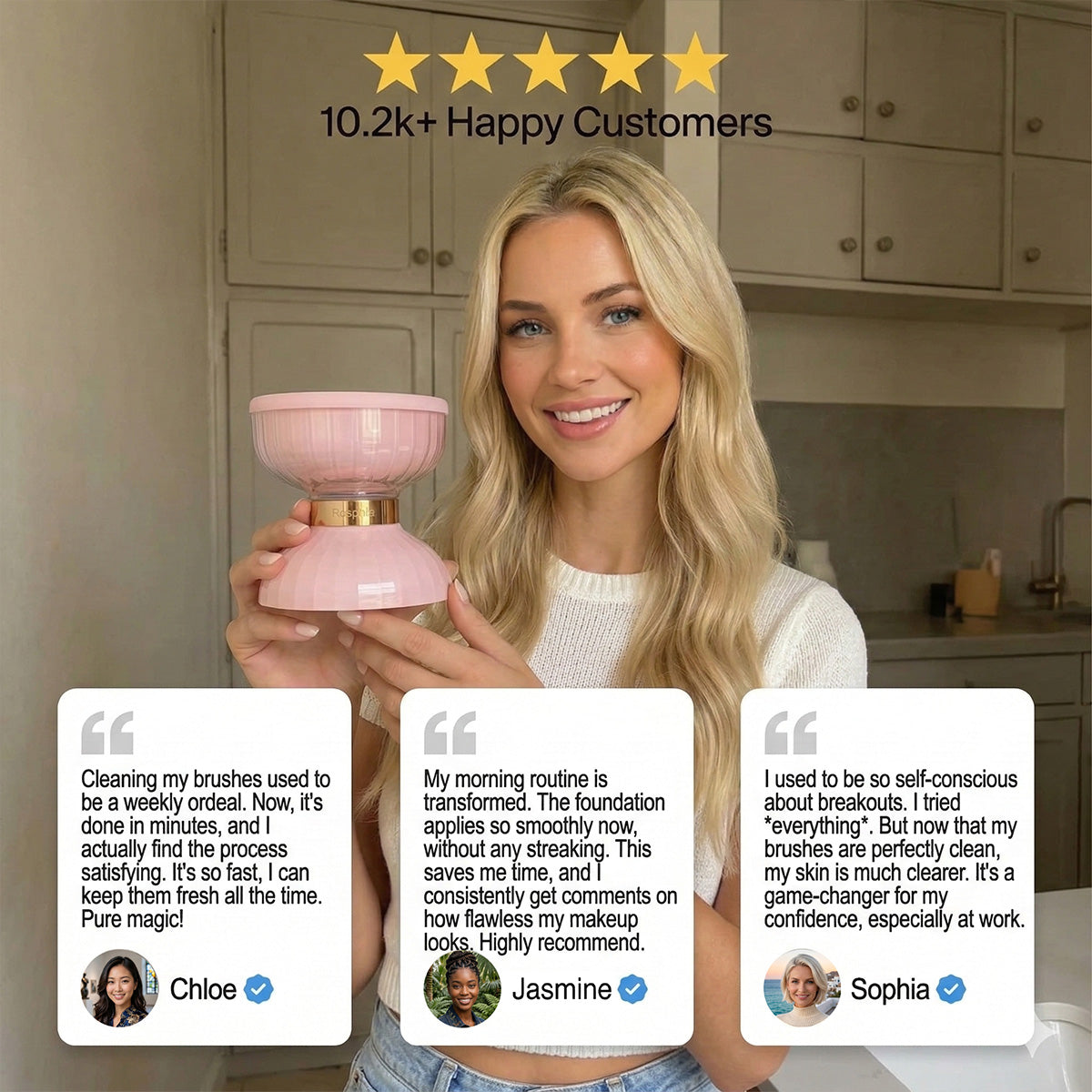 Electric Makeup Brush Cleaner - Pro